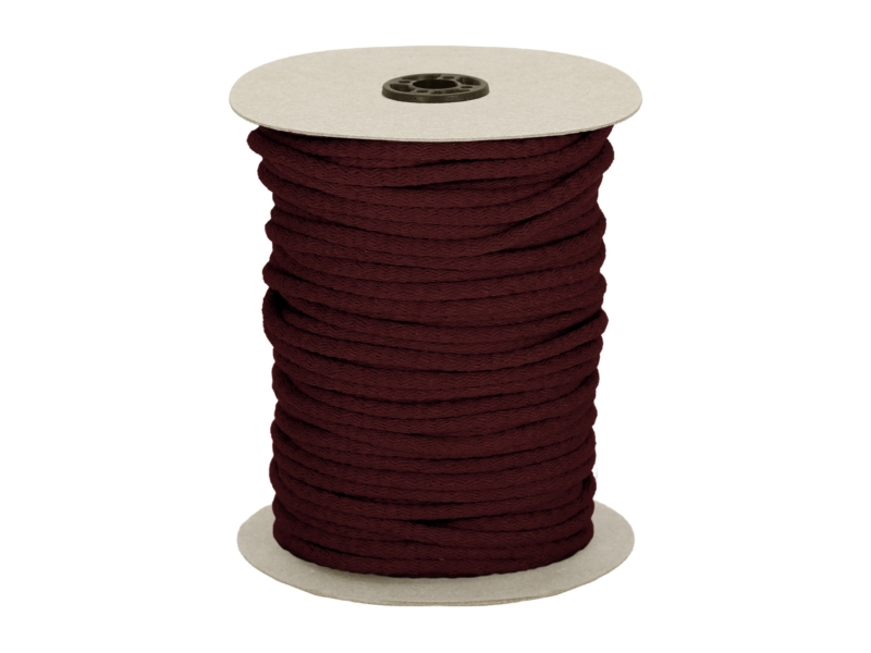 Cotton cord 7 mm burgundy (048)