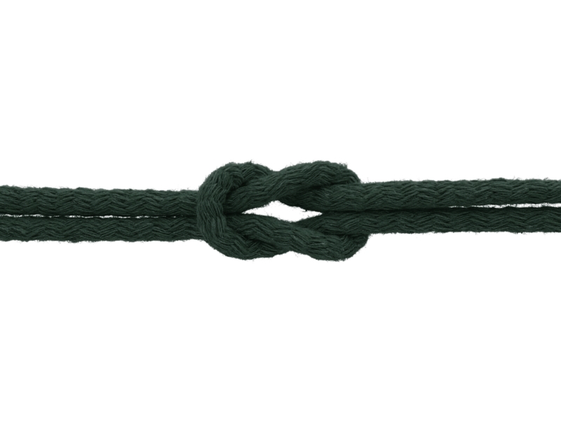 Sznurek bawełniany 7 mm ciemnozielony (017)