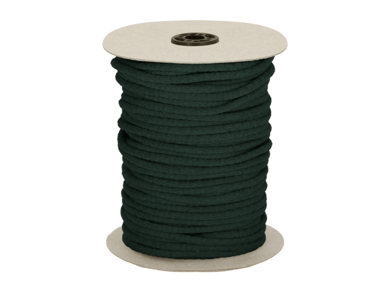 Cotton cord 7 mm dark green (017)
