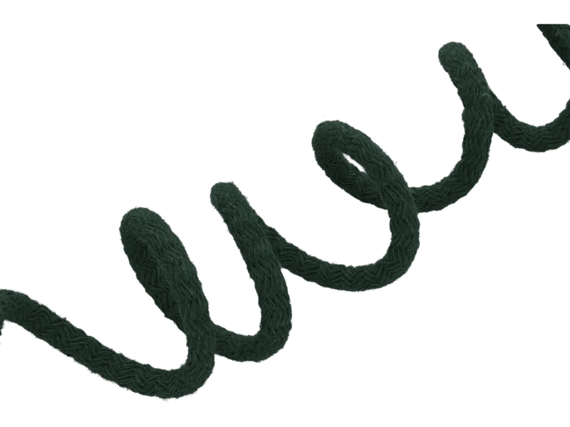 Cotton cord 7 mm dark green (017)