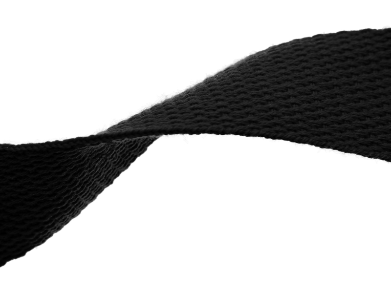 Polycotton webbing 2 black 580 pp 50 yd
