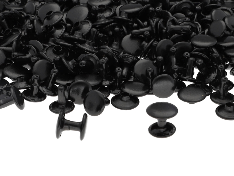 METAL   RIVET TWO-SIDED LUX 10/3/10 MM BLACK MATT 1000 PCS