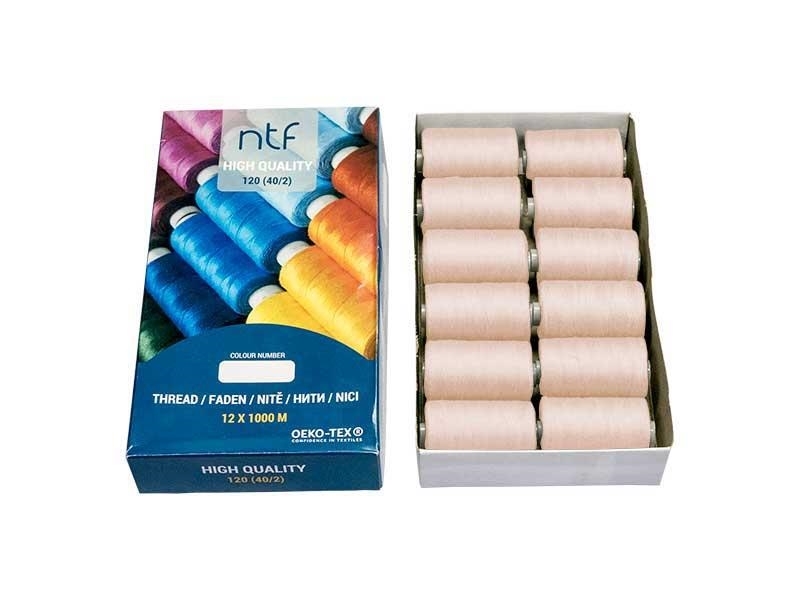 POLYESTEROVÉ NITĚ NTF 40/2DIRTY PINK A881  1000 m x 12 ks