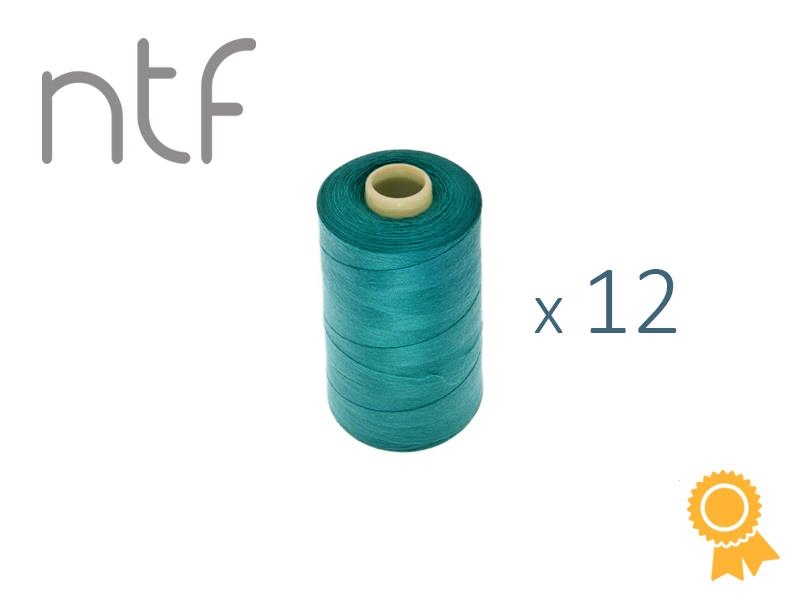 POLYESTER THREADS NTF 40/2 DARK TURQUOISE A611 1000 M x 12 PCS.