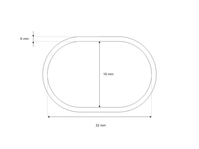 EXTRA GLANZ METALLRING  (OVAL)   32/16/5,8 MM  LICHT GOLD  DRAHT 150 ST.