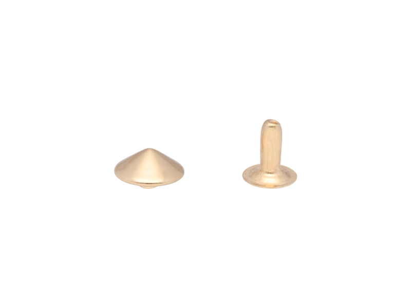 METAL RIVET ONE-SIDED CONE 12/8/9MM LIGHT GOLD 200 PCS