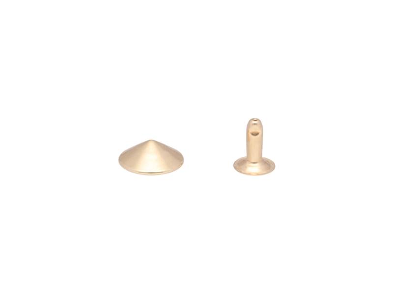 METAL RIVET ONE-SIDED CONE 12/8/10MM LIGHT GOLD 200 PCS