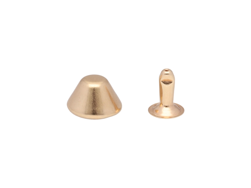 METAL RIVET ONE-SIDED VOLCANO 12/8/10 MM LIGHT GOLD 200 PCS