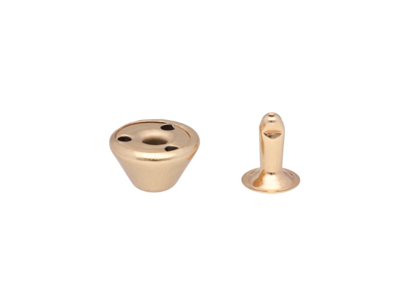 METAL RIVET ONE-SIDED VOLCANO 12/8/10 MM LIGHT GOLD 200 PCS