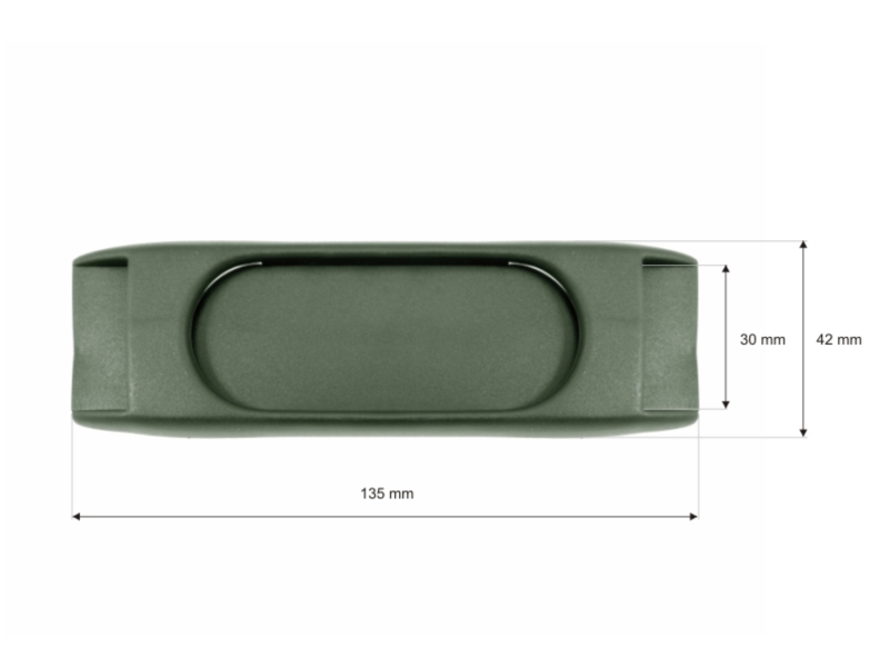 Plastic shoulder pad 30/135 mm miron olive 20 pcs