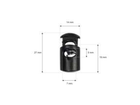 Stoper plastikowy pojedynczy 4/5 mm (305-3039) czarny