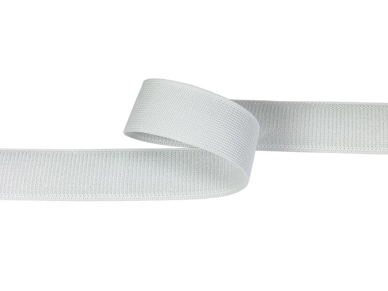Klettband elastische weiße Schleife