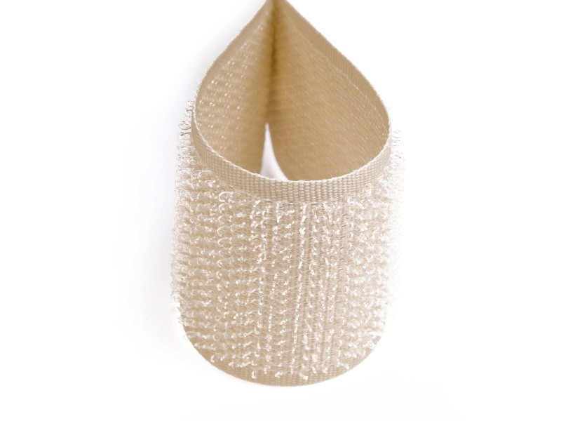 Velcro tape light beige 101 pes/nylon hook 25 mb