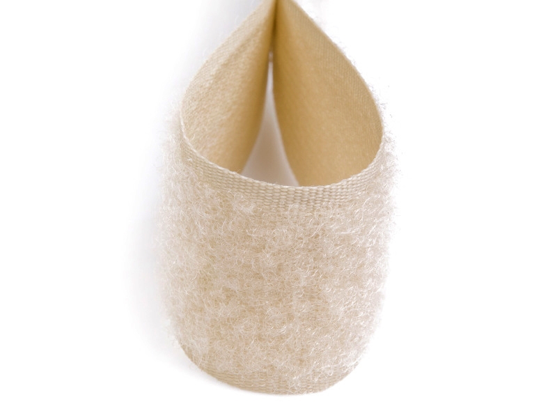 Klettverschlussband  hell beige 305 polyester/nylon flausch 25 lm