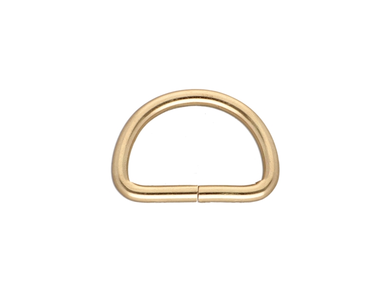 HALBRING AUS METALL  30/18/4 MM&nbspHELL  GOLD&nbspDRAHT 100 ST.