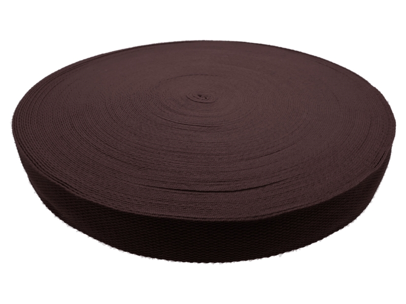 Polycotton popruh 2 mm tmavě hnědá 141 pp 50 yd