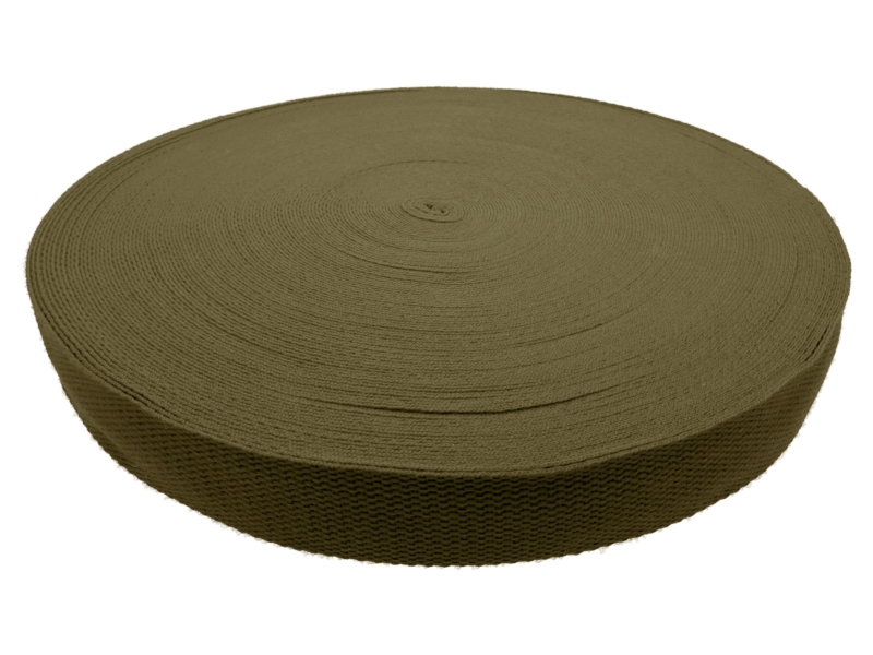 Polycotton webbing 2 khaki 173 pp 50 yd