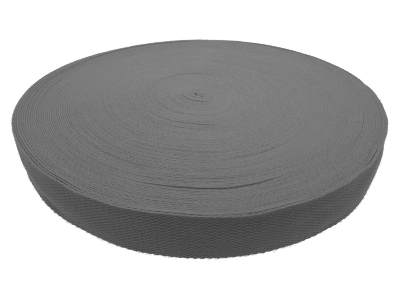 Polycotton webbing 2 grey 860 pp 50 yd