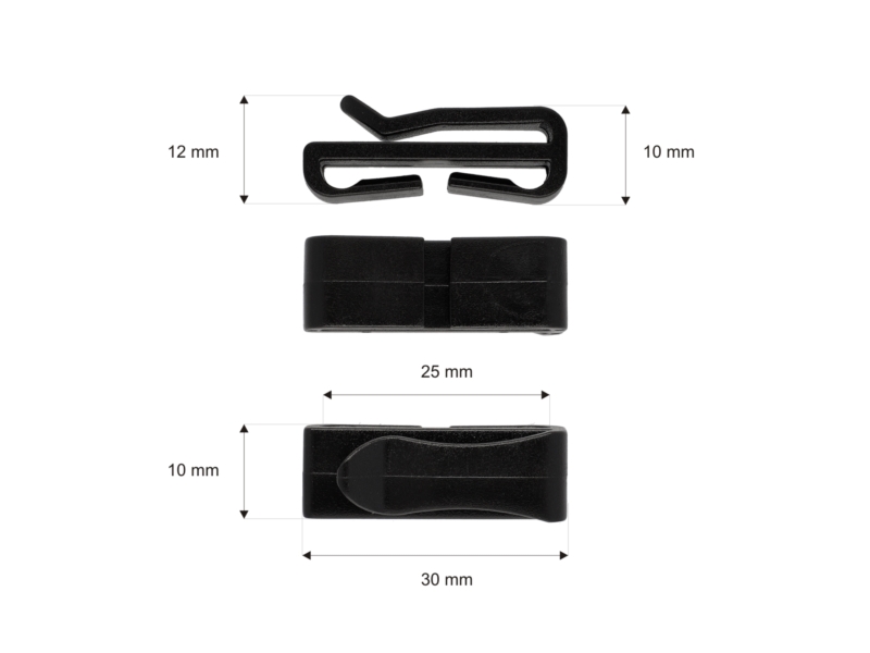 Plastikhandgriff für band25 mm schwarz 100 st.
