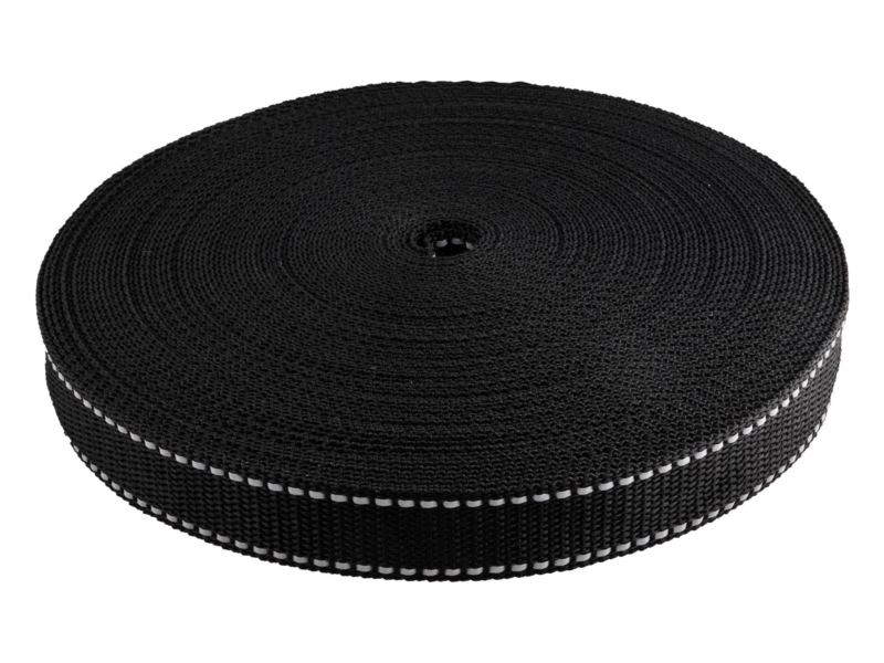 Polypropylene reflective tape 30 mm / 1.3 mm black (580)