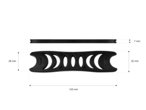 Rączka plastikowa 28/125 mm czarna