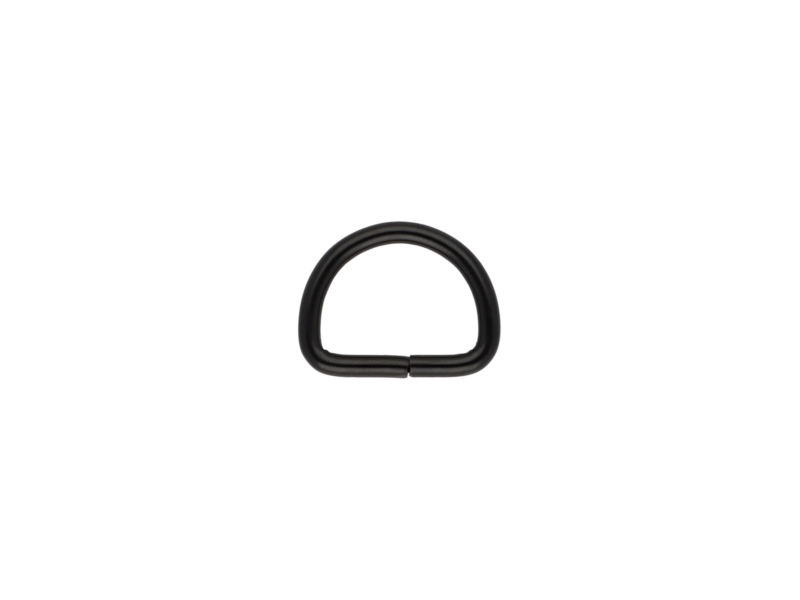 Półkole metalowe 20/15/3 mm czarny mat drut