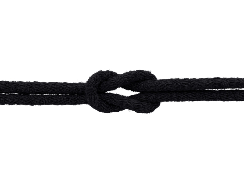 Sznurek bawełniany 8 mm czarny (0099)