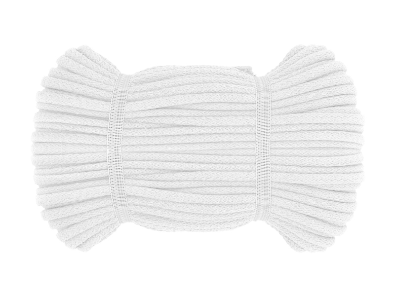 Sznurek bawełniany 8 MM biały (0003)