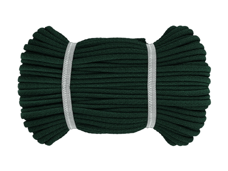 BAUMWOLLE SCHNUR 1617 DUNKELGRÜN 8 MM 50 LM