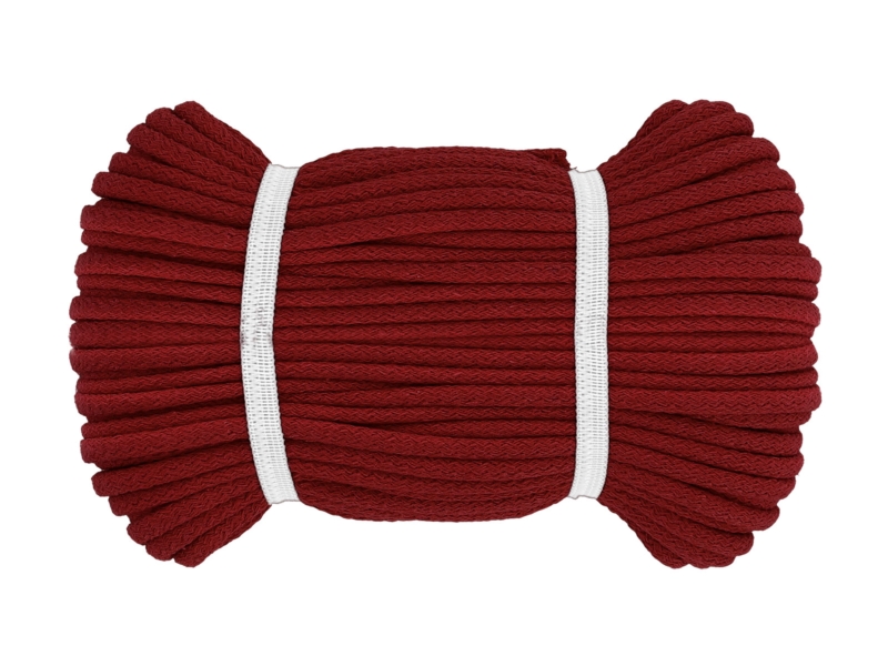 Sznurek bawełniany 8 MM bordowy (1622)