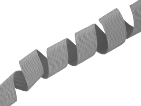 Polyester backing strip P10 25 mm grey