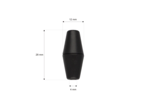 Stoper plastikowy 4 mm (0225) czarny