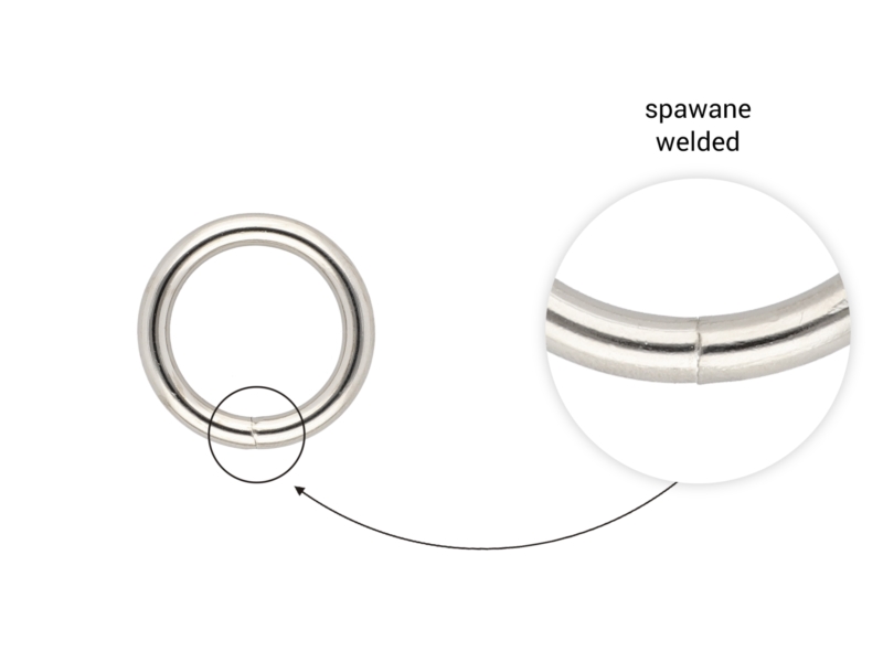 Kółko metalowe 20/4 mm nikiel spawane
