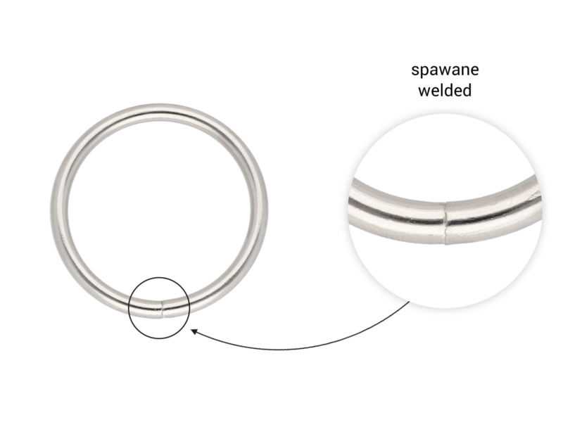 Kółko metalowe 30/3 mm nikiel spawane