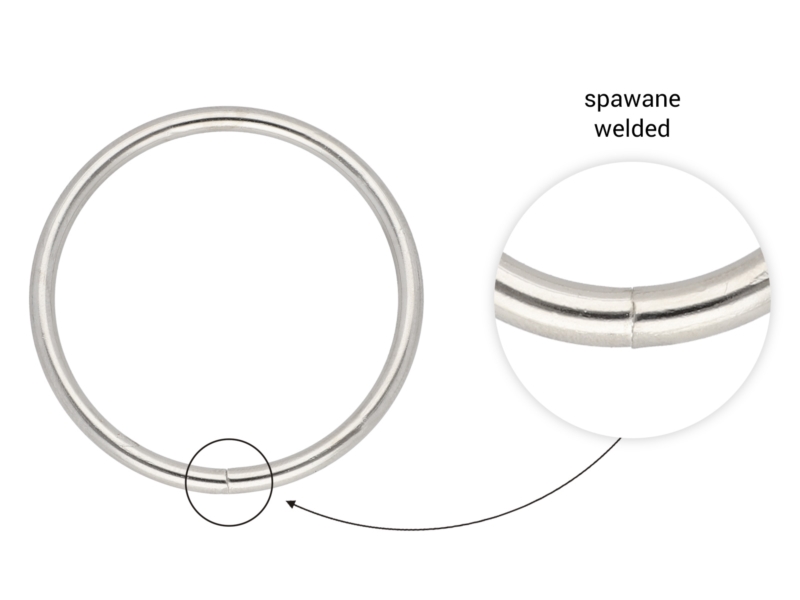 Kółko metalowe 40/3 mm nikiel spawane