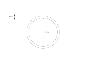 Kółko metalowe 40/3 mm nikiel spawane