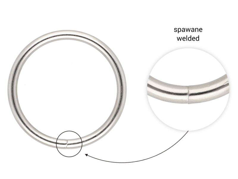 Kółko metalowe 40/4 mm nikiel spawane