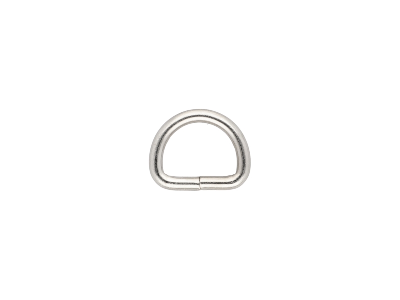 METAL D-RING 20/15/4 MM NICKEL WELDED 100 PCS