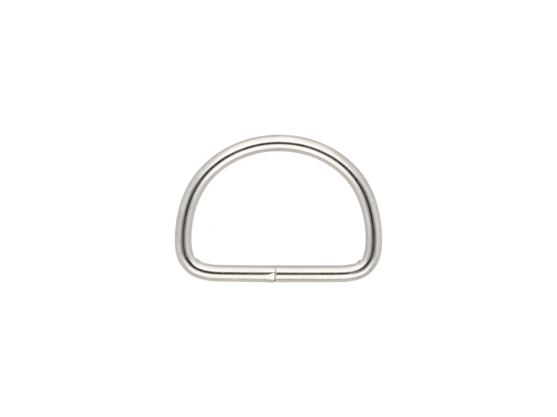 METAL  D-RING 30/20/3 MM NICKEL WELDED 100 PCS