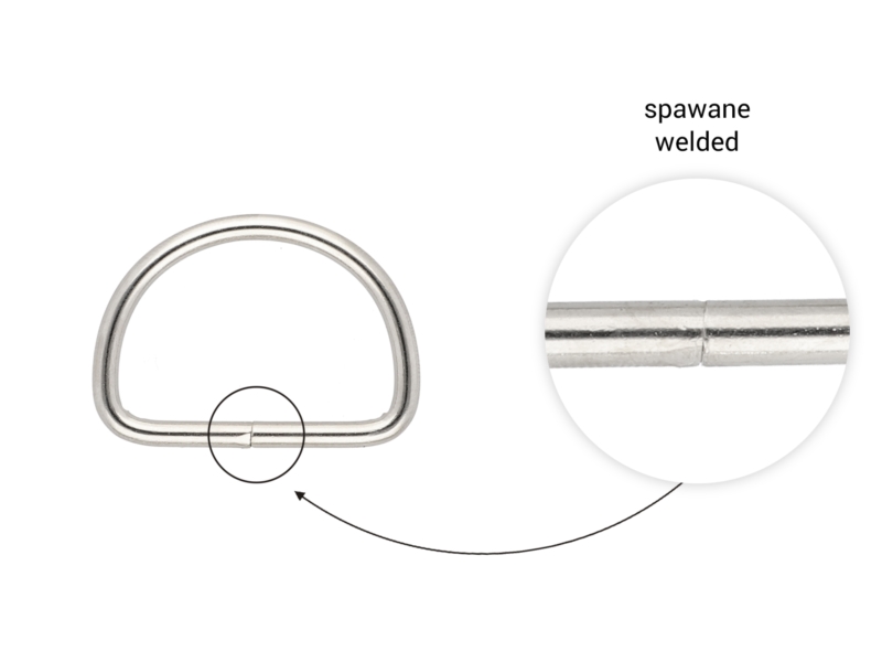 METAL  D-RING 30/20/3 MM NICKEL WELDED 100 PCS