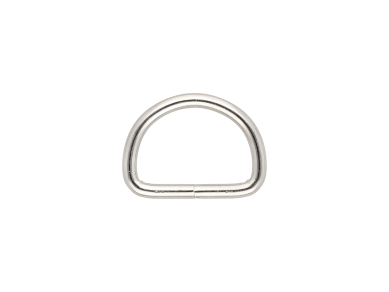 METAL D-RING 30/20/4 MM NICKEL WELDED 100 PCS