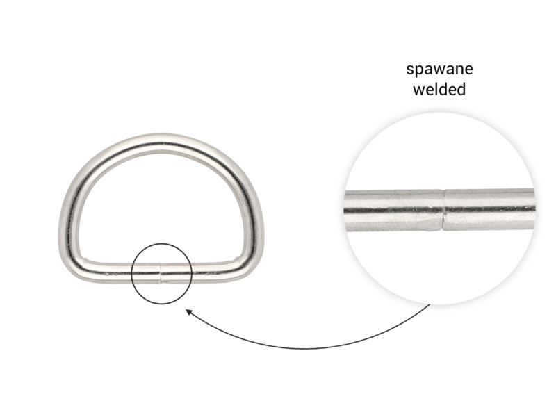 Półkole metalowe 30/20/4 mm nikiel spawane