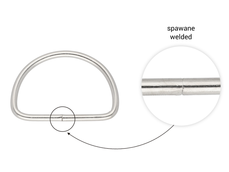 Półkole metalowe 40/25/3 mm nikiel spawane