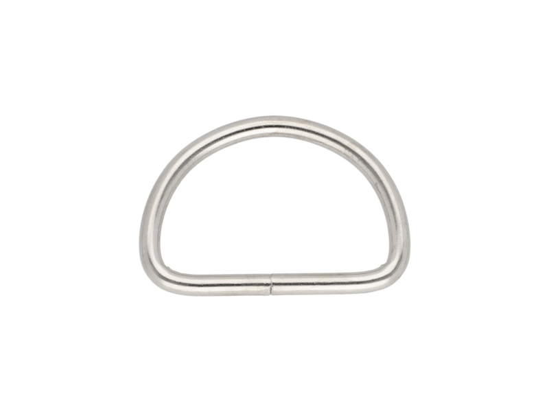 METAL D-RING 40/25/4 MM NICKEL WELDED 100 PCS