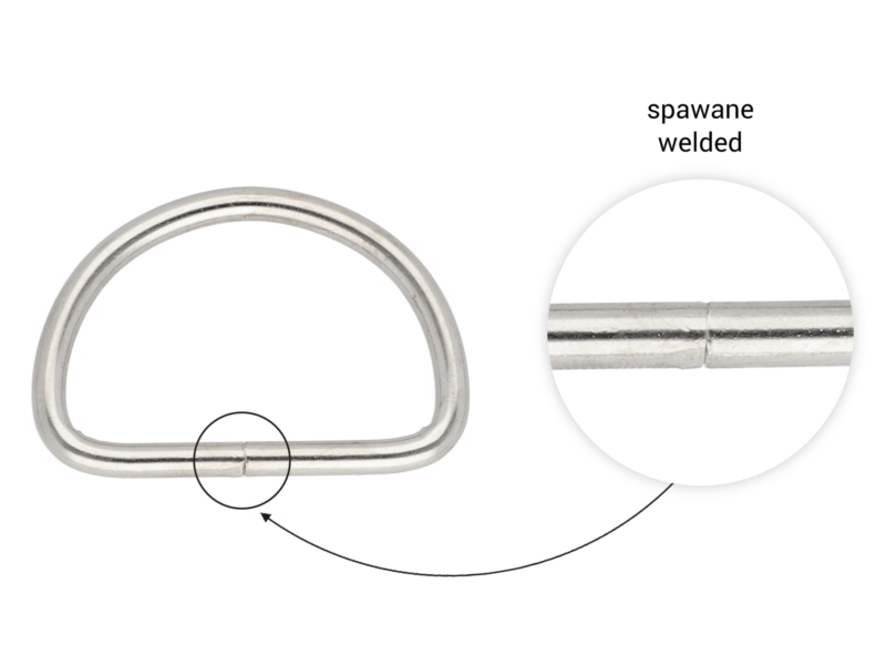 Półkole metalowe 40/25/4 mm nikiel spawane