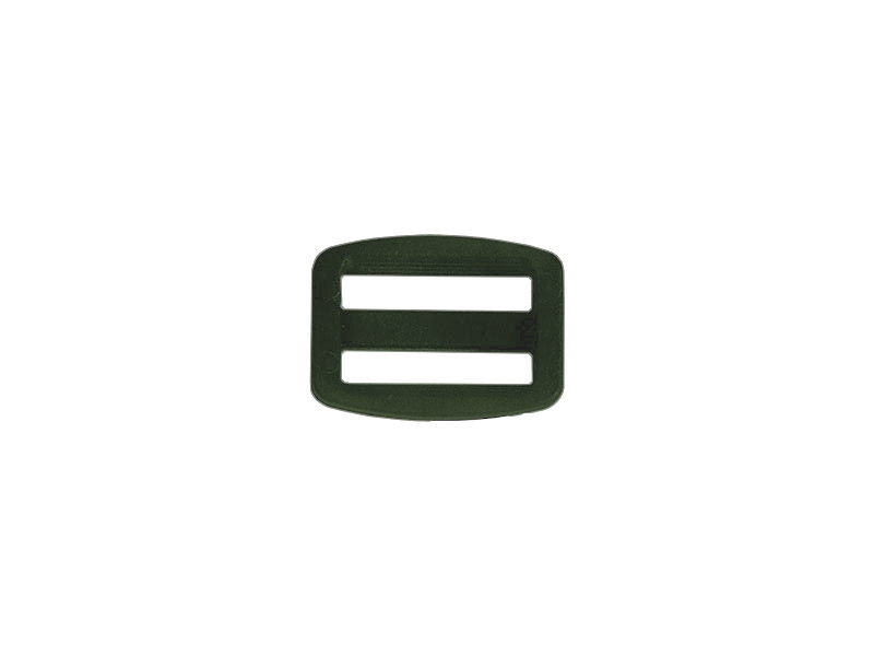 Plastic slide buckle 20/12 mm Ignacy olive 100 pcs