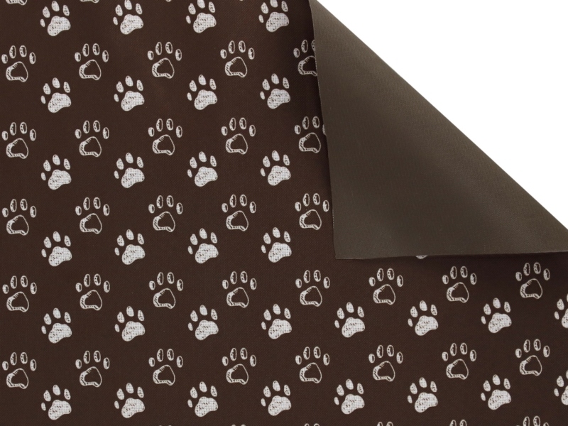 Polyester fabric premium 600d*300d waterproof pvc-d covered brown in foot  146  cm