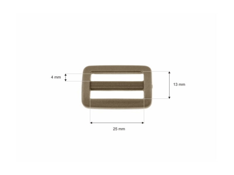 Kunststoff-regler aus kunststoff 25/13 mm Ignacy beige 100 st.