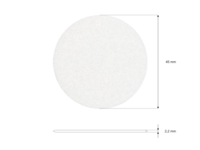 Velcro circles with adhesive 4.5 cm white 100% nylon loop