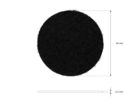 Kletträder mit Kleber 4,5 cm schwarz 100% Nylon Schleife